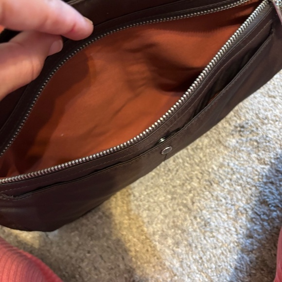 Beside-U Travel Brown Tote Purse Bag Nylon - Picture 3 of 9